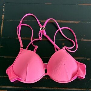 Vibrant Pink Women's Push Up Bikini Top Size 34B